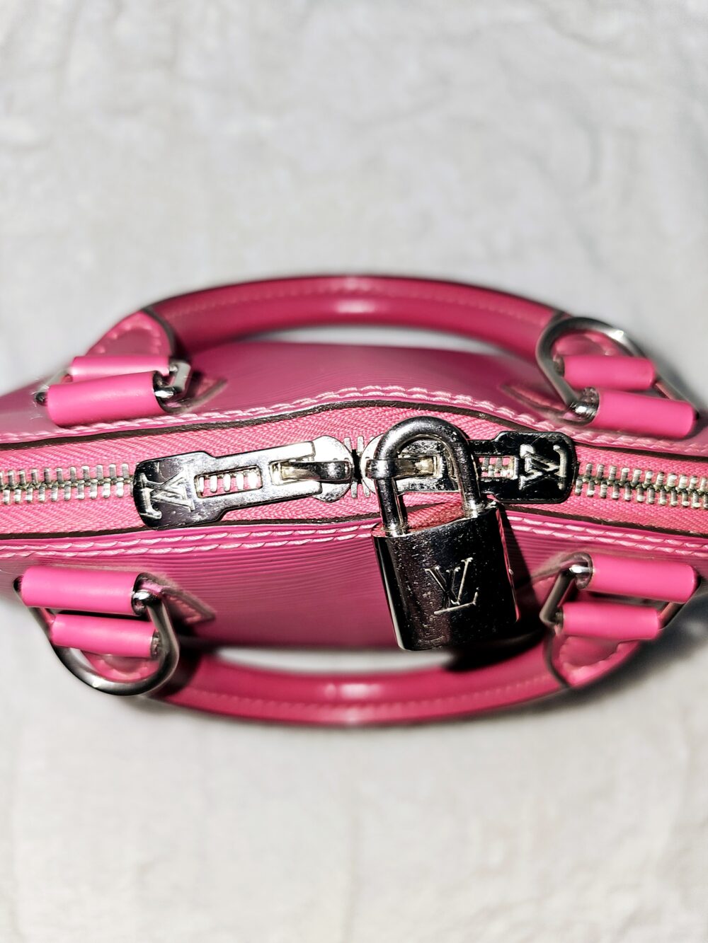 Epi Fuschia Alma Bb Crossbody - Image 7